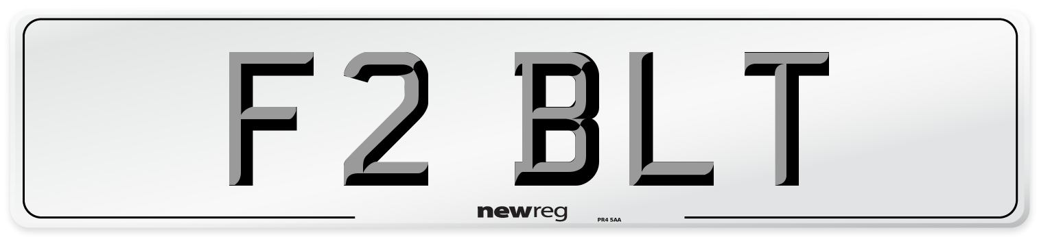 F2 BLT Number Plate from New Reg